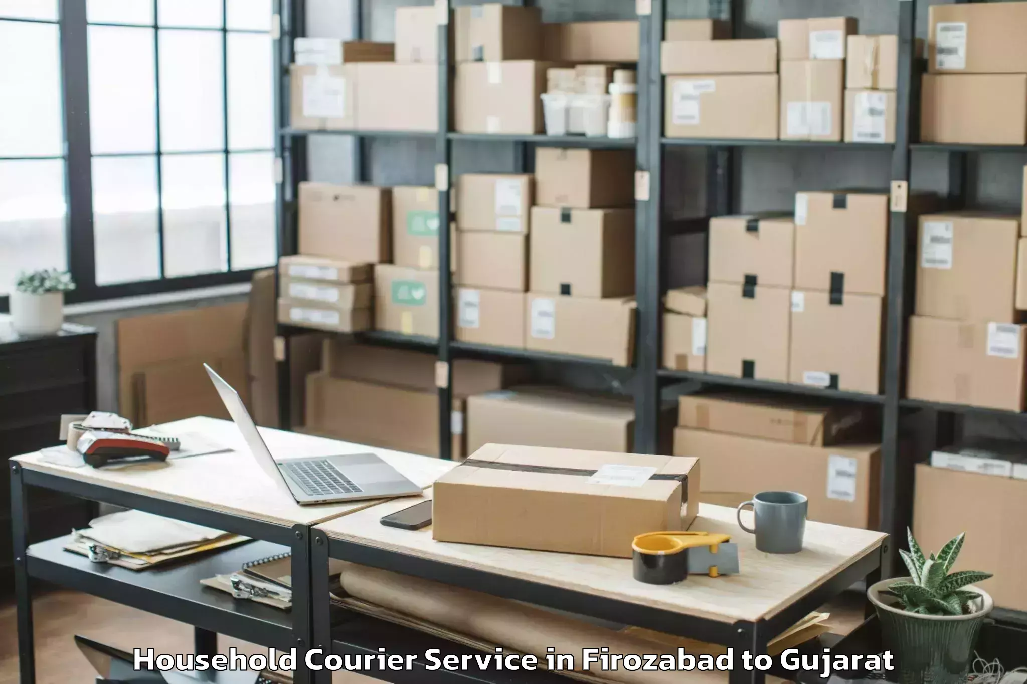 Leading Firozabad to Dholera Household Courier Provider